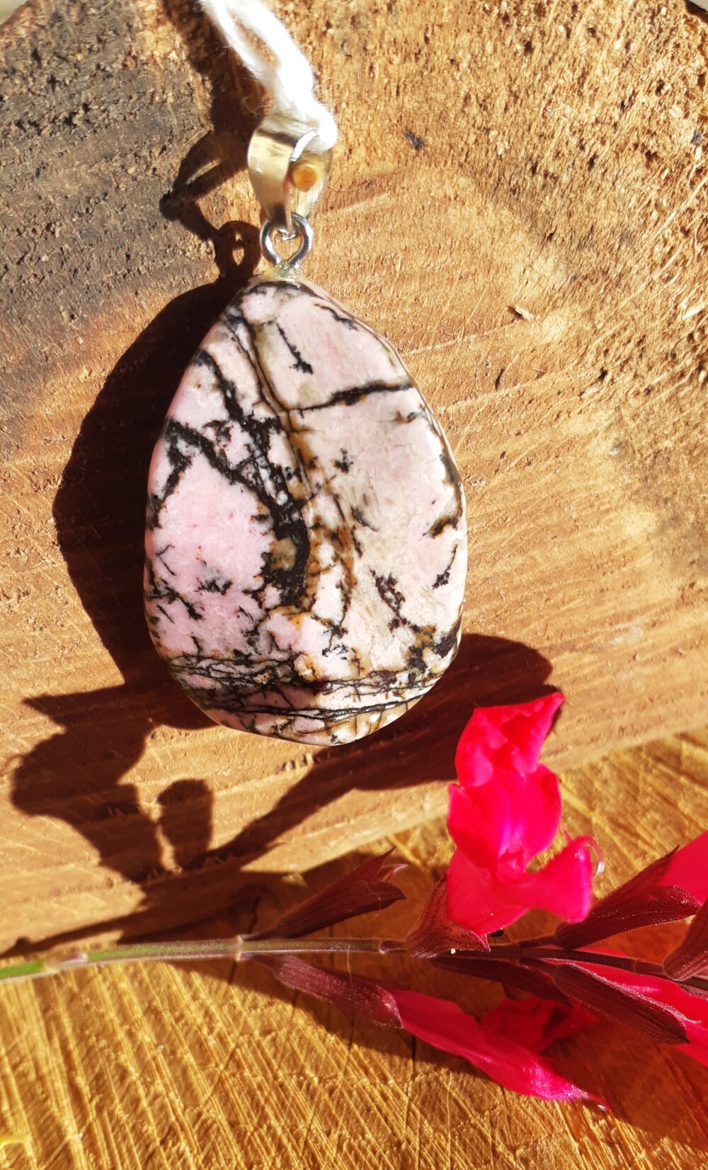 Pendentif Rhodonite