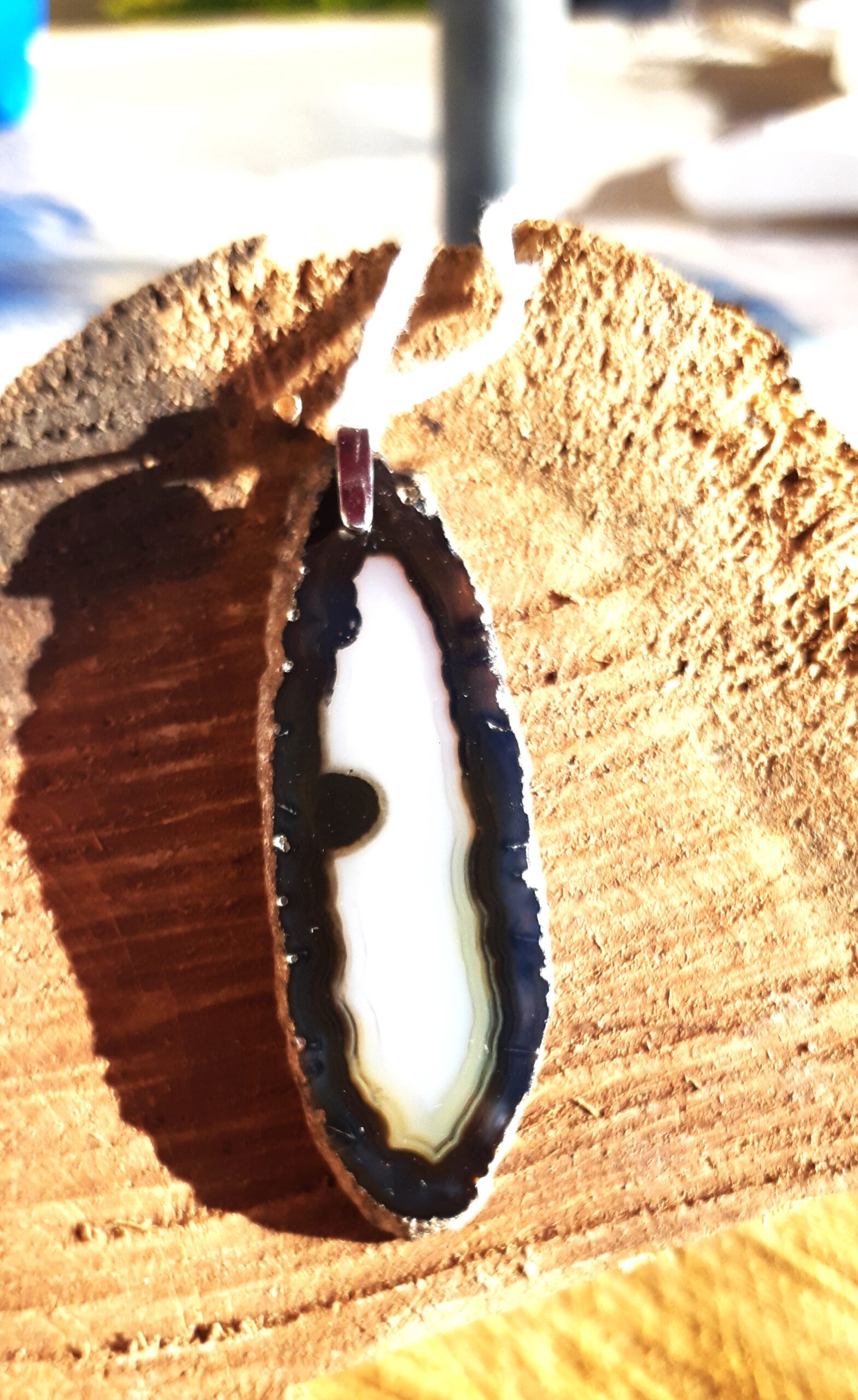 Pendentif tranche d'Agate