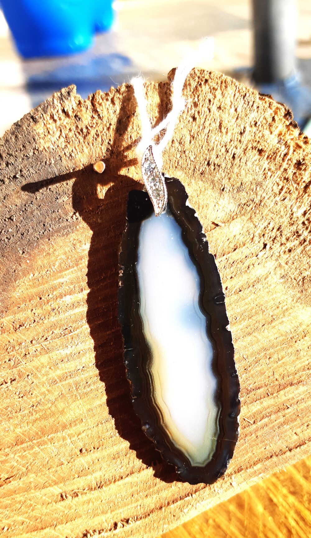Pendentif tranche d'Agate