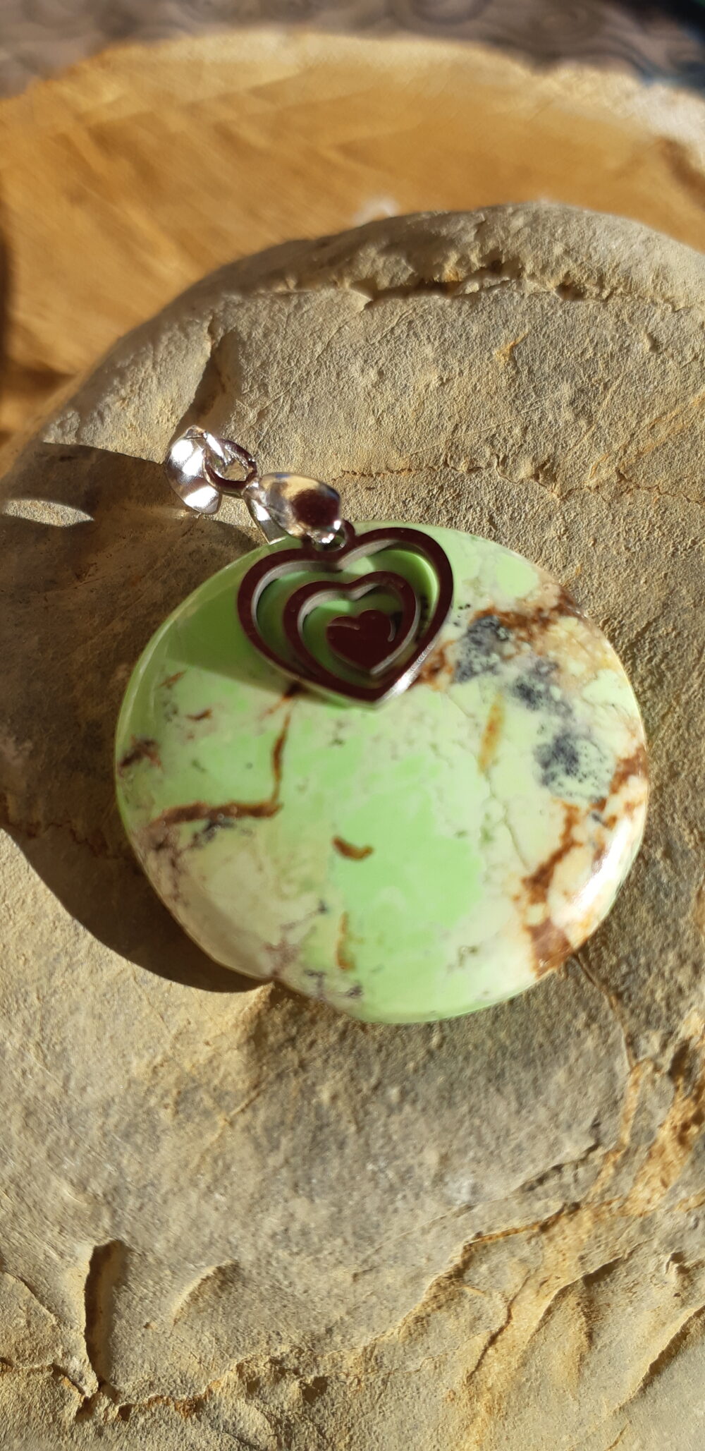 Pendentif en CHRYSOPRASE