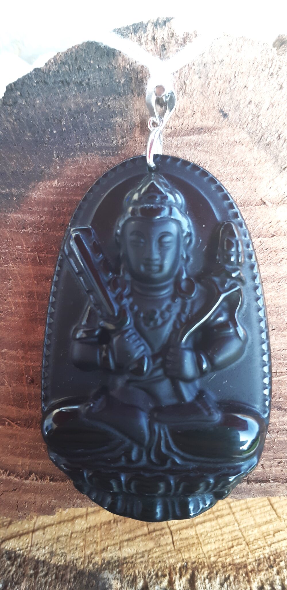Pendentif en OBSIDIENNE NOIRE