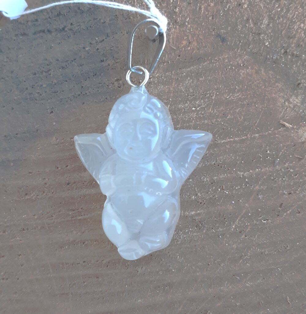 Pendentif en AGATE BLANCHE