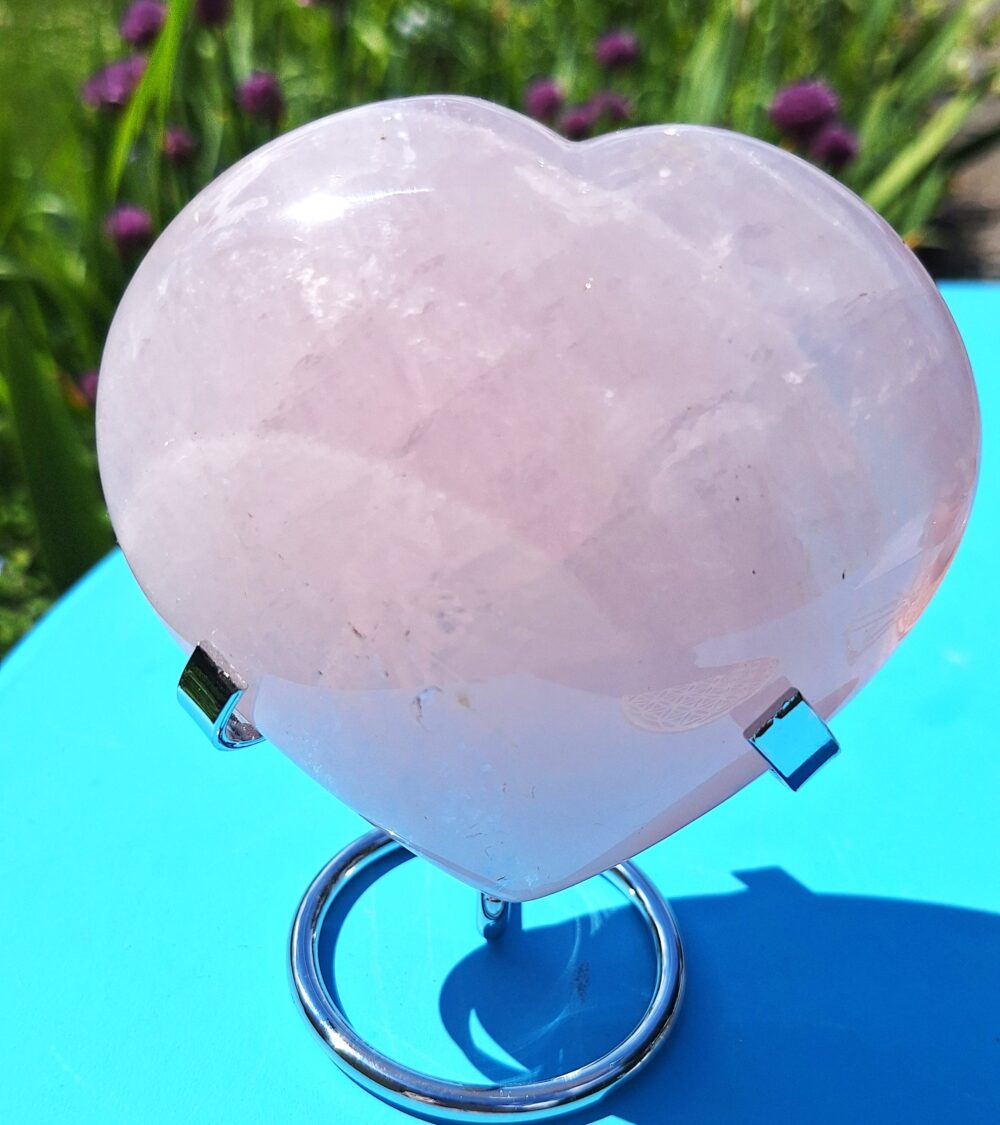 Coeur en Quartz rose