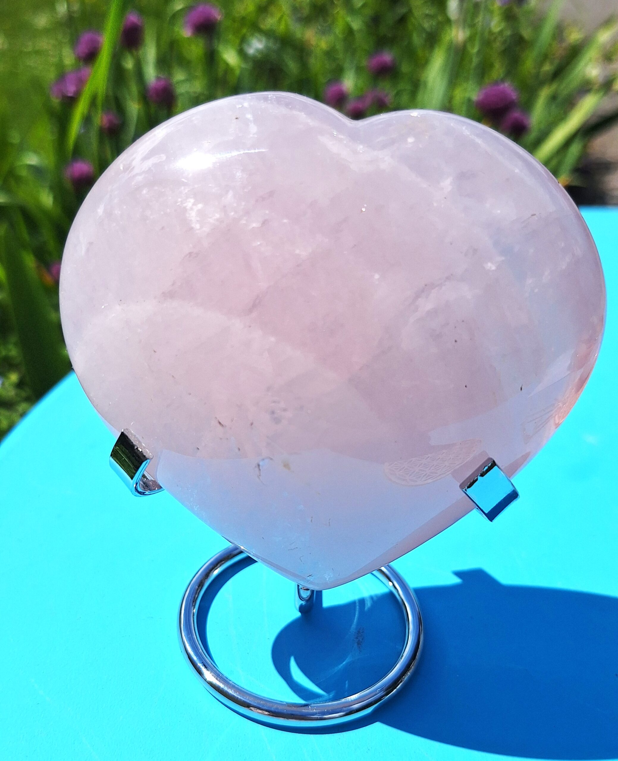 Coeur en Quartz rose