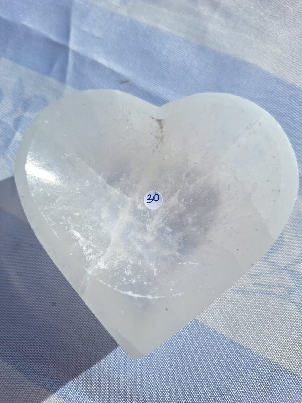 Coupelle forme cœur en SELENITE