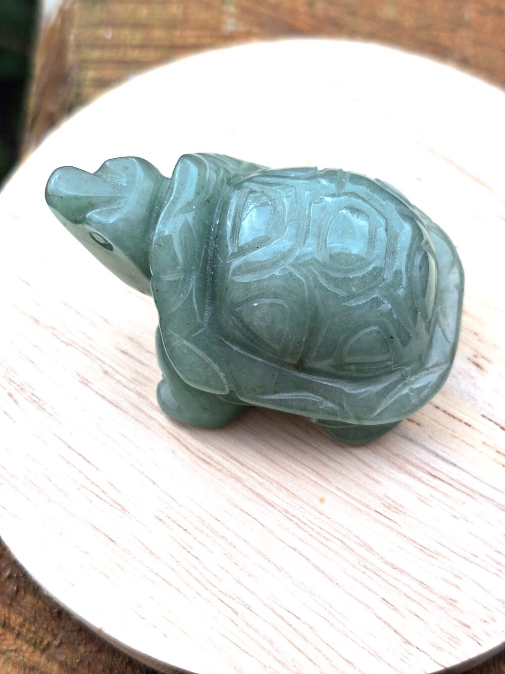 Tortue sculptée en Aventurine verte – Image 3