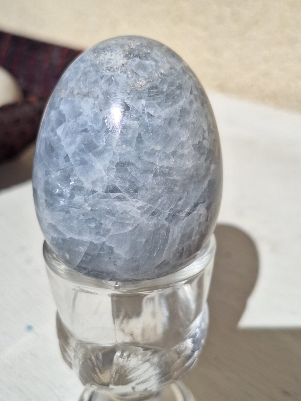 Oeuf en Calcite bleue – Image 2