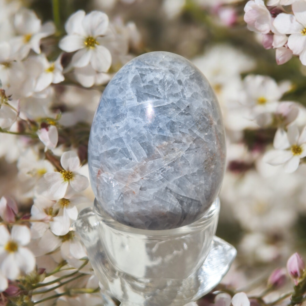 Oeuf en Calcite bleue