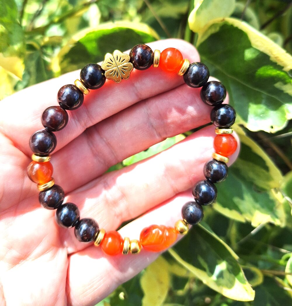 Bracelet passion  Cornaline et Grenat