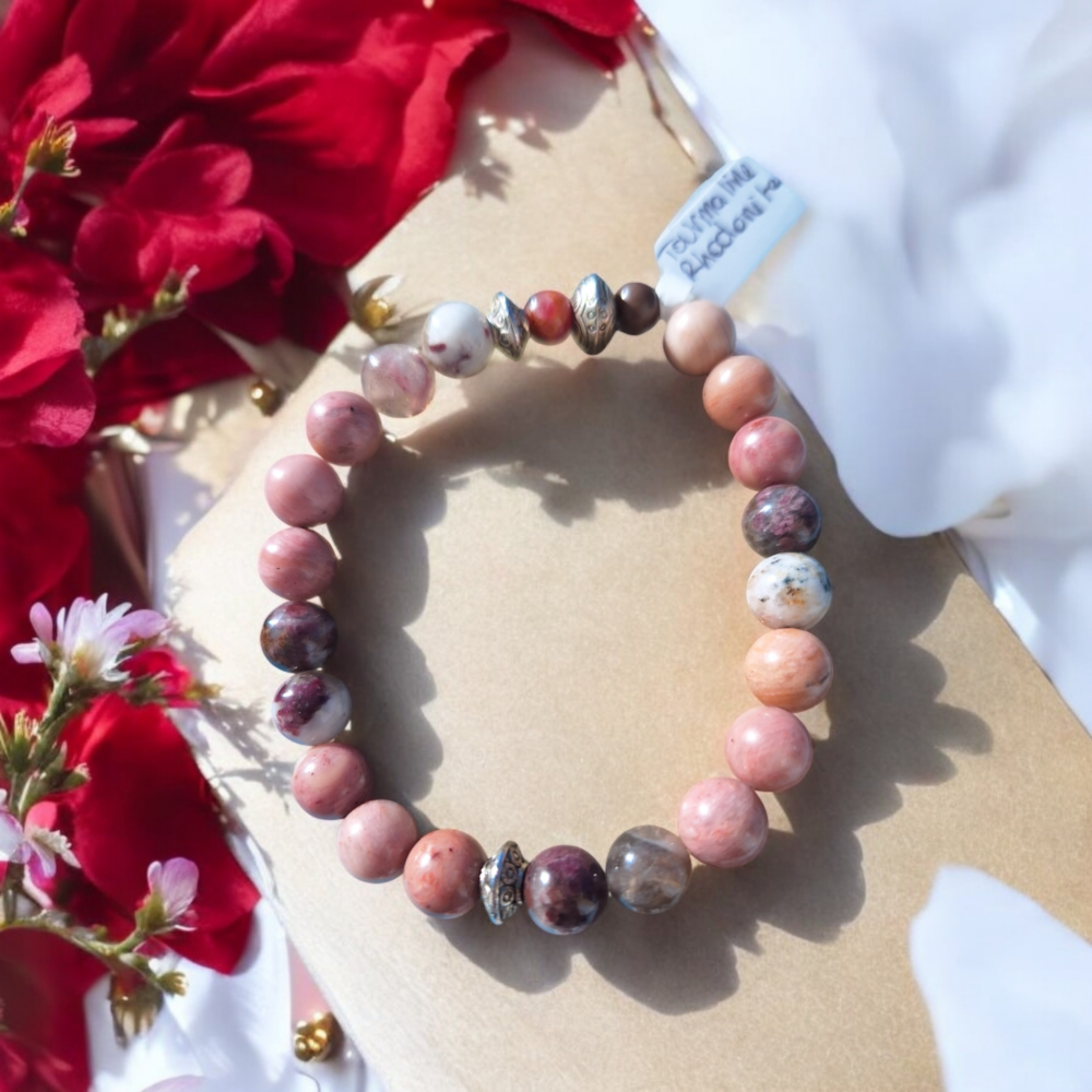 Bracelet Tourmaline rose et Rhodonite
