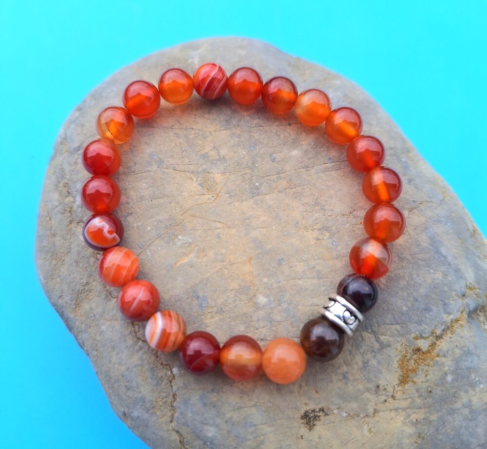 Bracelet duo en Cornaline et Grenat – Image 4