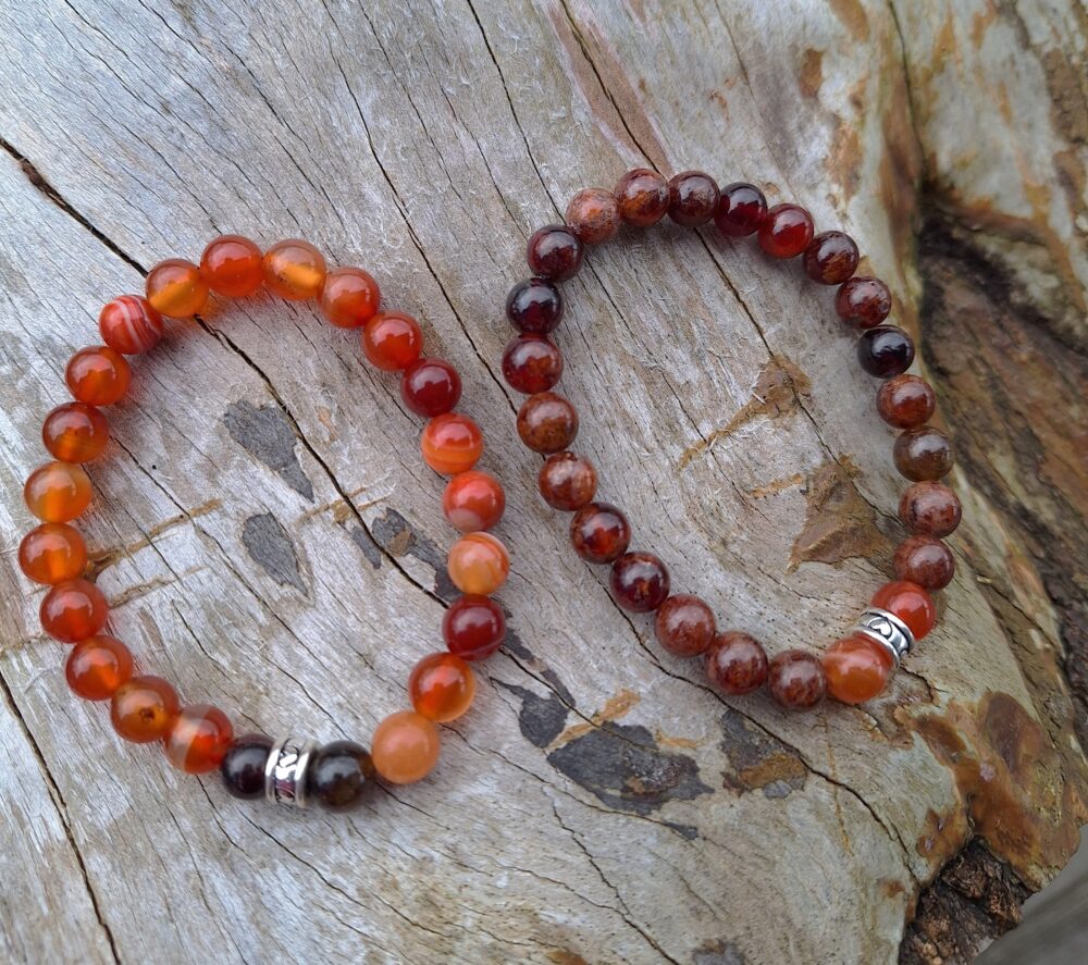 Bracelet duo en Cornaline et Grenat – Image 2