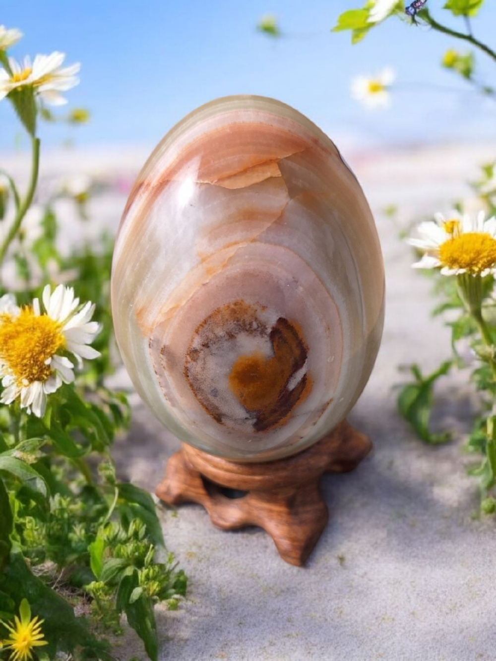 Oeuf en onyx vert