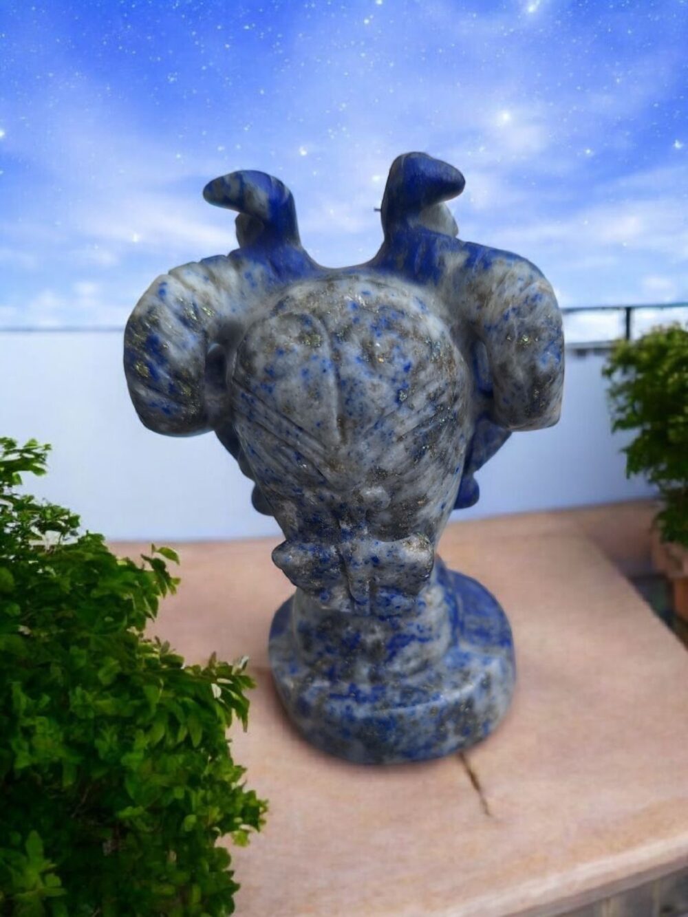 Figurine MEDUSA en Lapis lazuli – Image 2