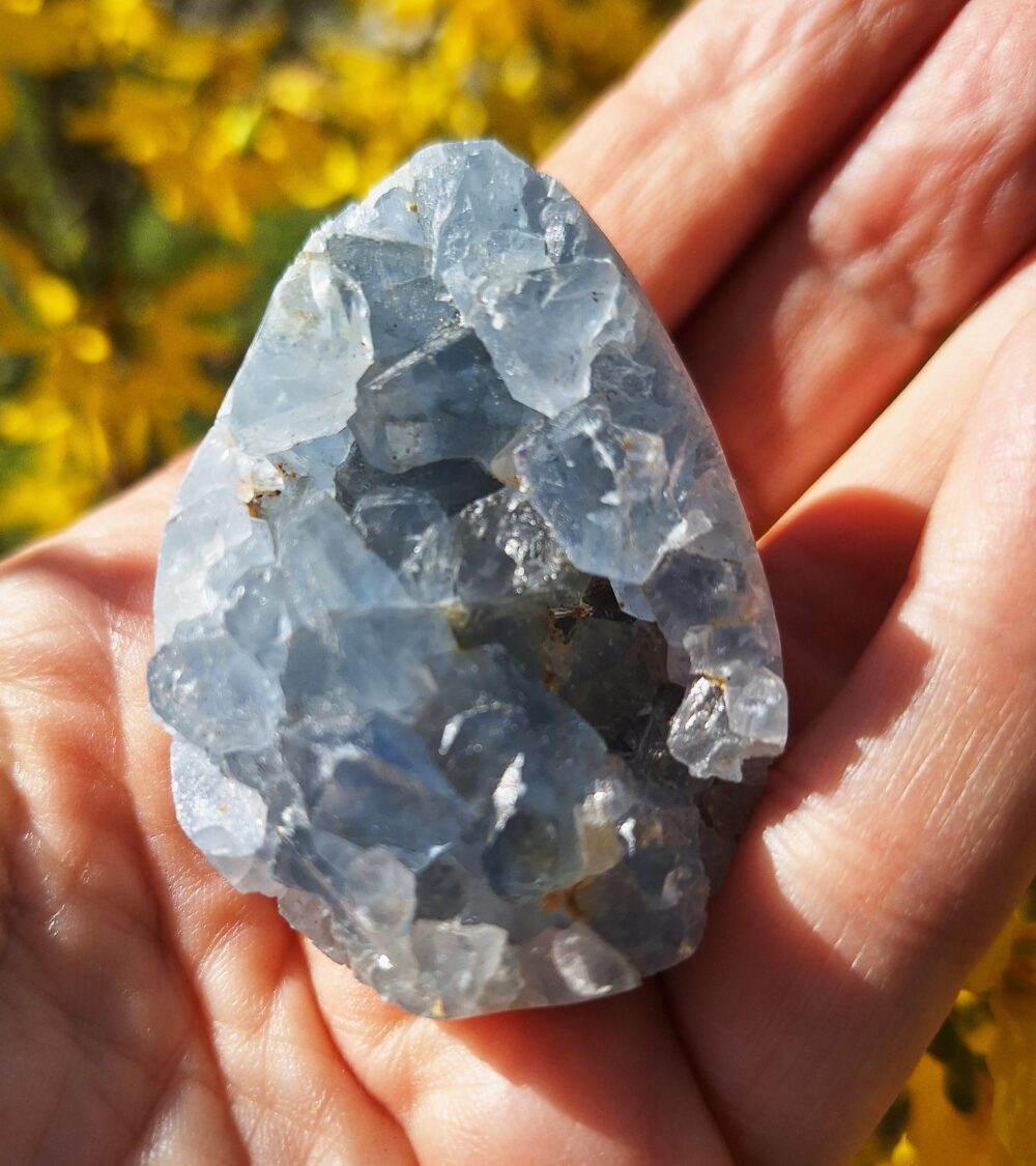 Mini géode de Celestine forme oeuf