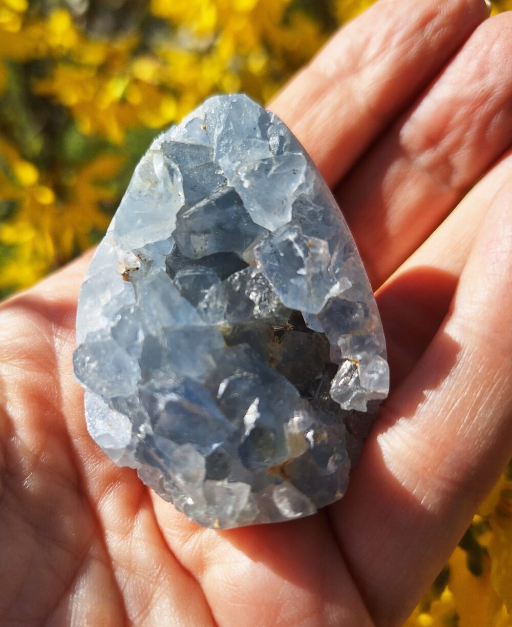 Mini géode de Celestine forme oeuf