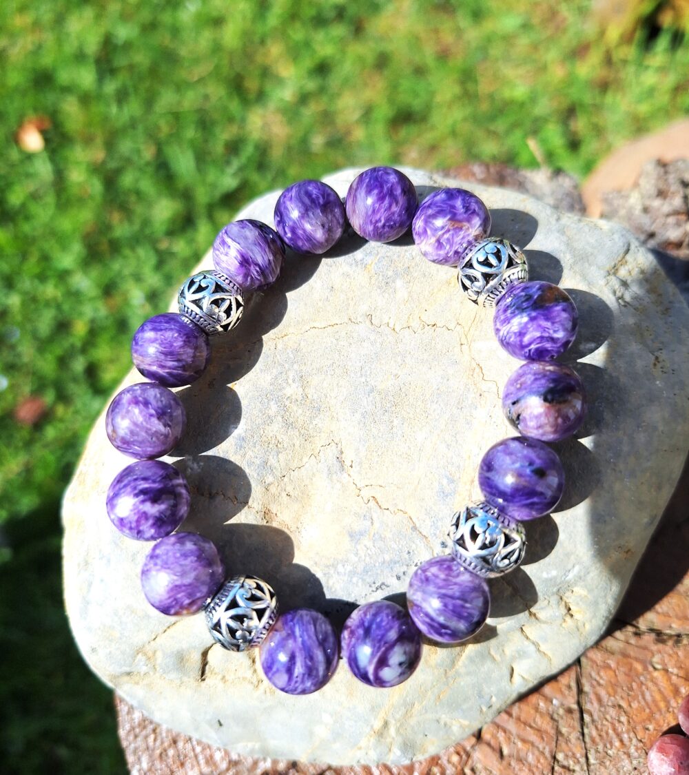 Bracelet en Charoite 12 mm