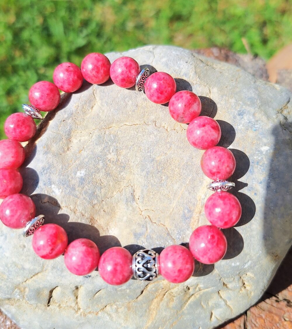 Bracelet en Rhodonite 10 mm