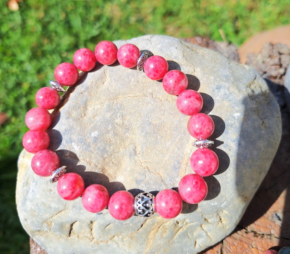 Bracelet en Rhodonite 10 mm