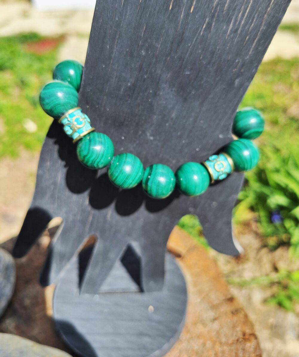 Bracelet en Malachite 14 mm – Image 2