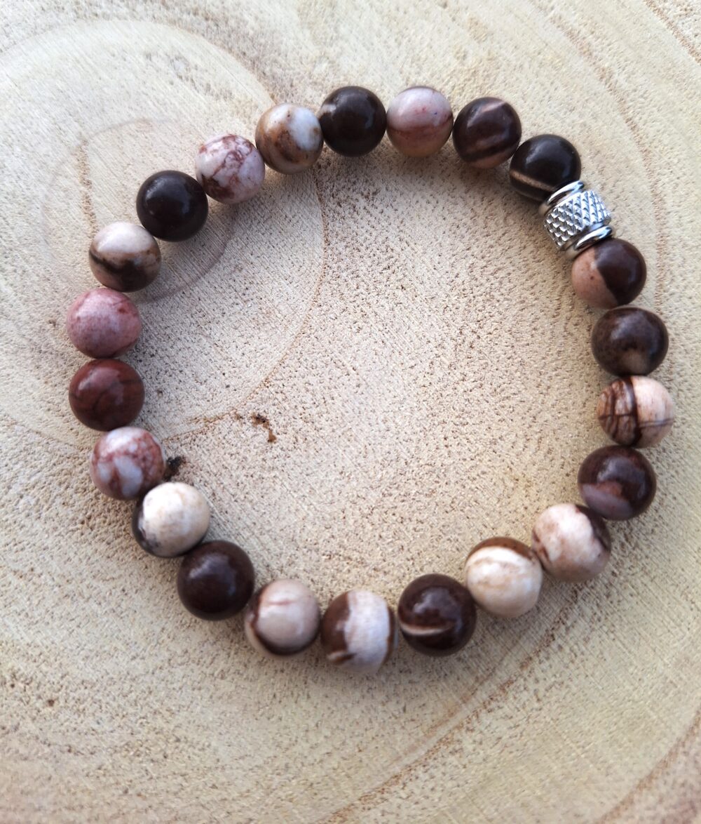 Bracelet jaspe brun