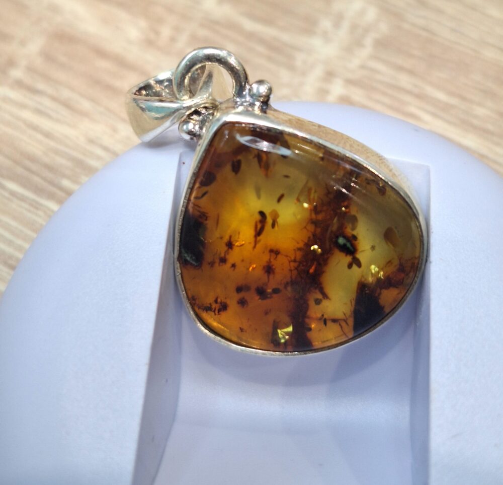 Pendentif Ambre argent 925