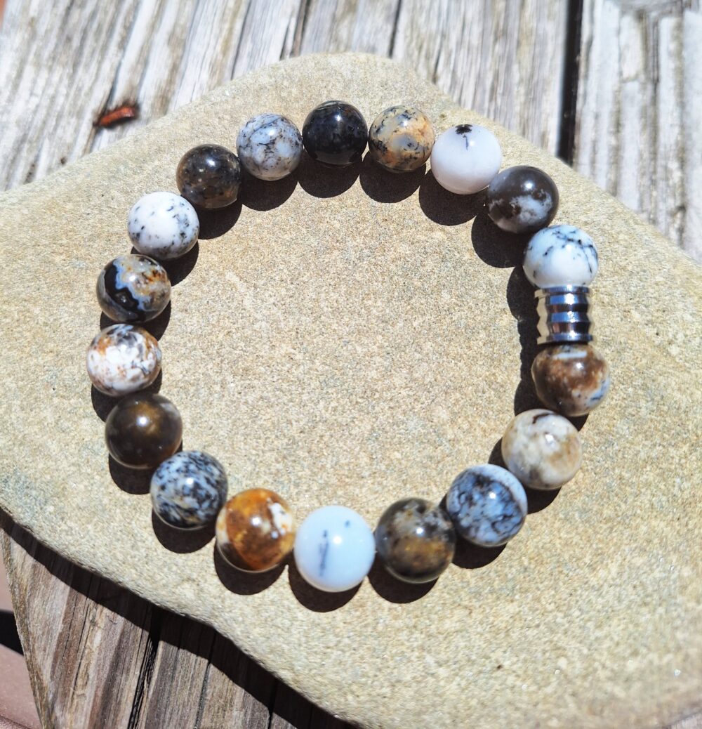 Bracelet  Agate dendritique