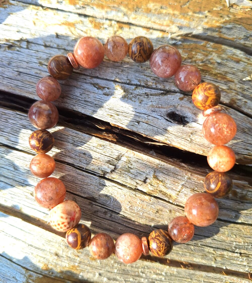 Bracelet Pierre de soleil et Jaspe mariam