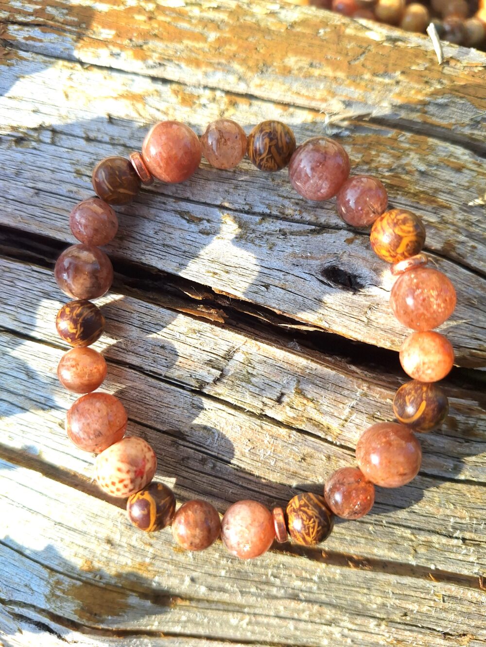 Bracelet Pierre de soleil et Jaspe mariam