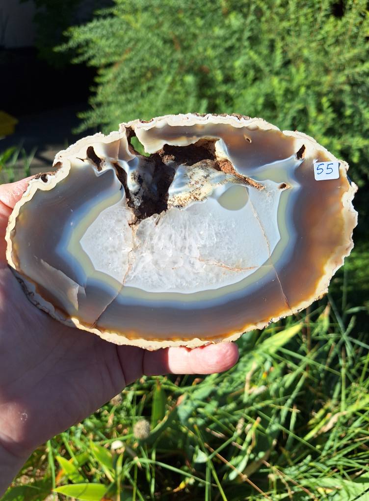Tranche d'Agate naturelle